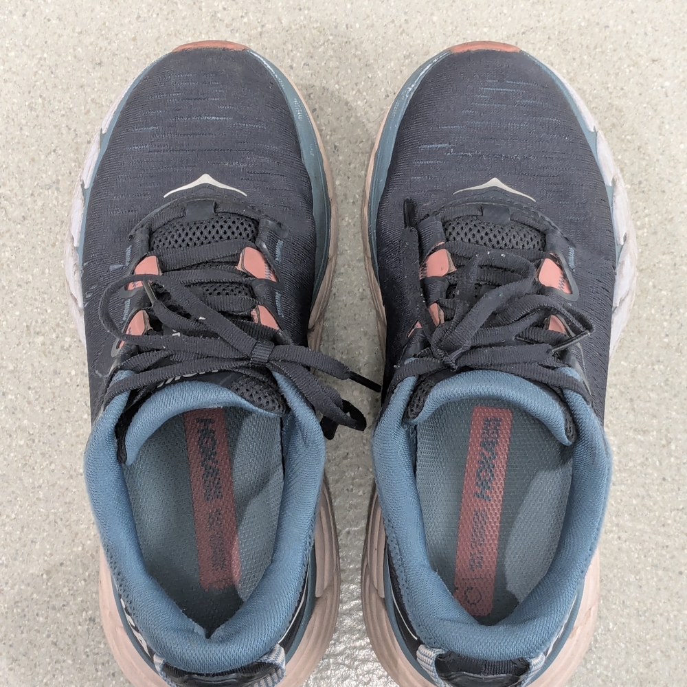 Hoka One One Black and Pink Running Shoes